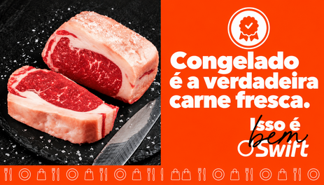 Congelado é a verdadeira carne fresca